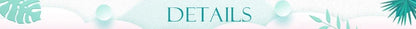 Heatless Curling Rod Headband Set details banner with teal leaves and wave pattern