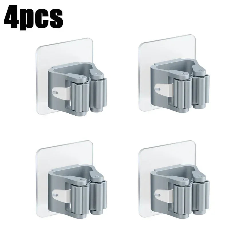 Self-Adhesive Broom & Mop Wall Holder