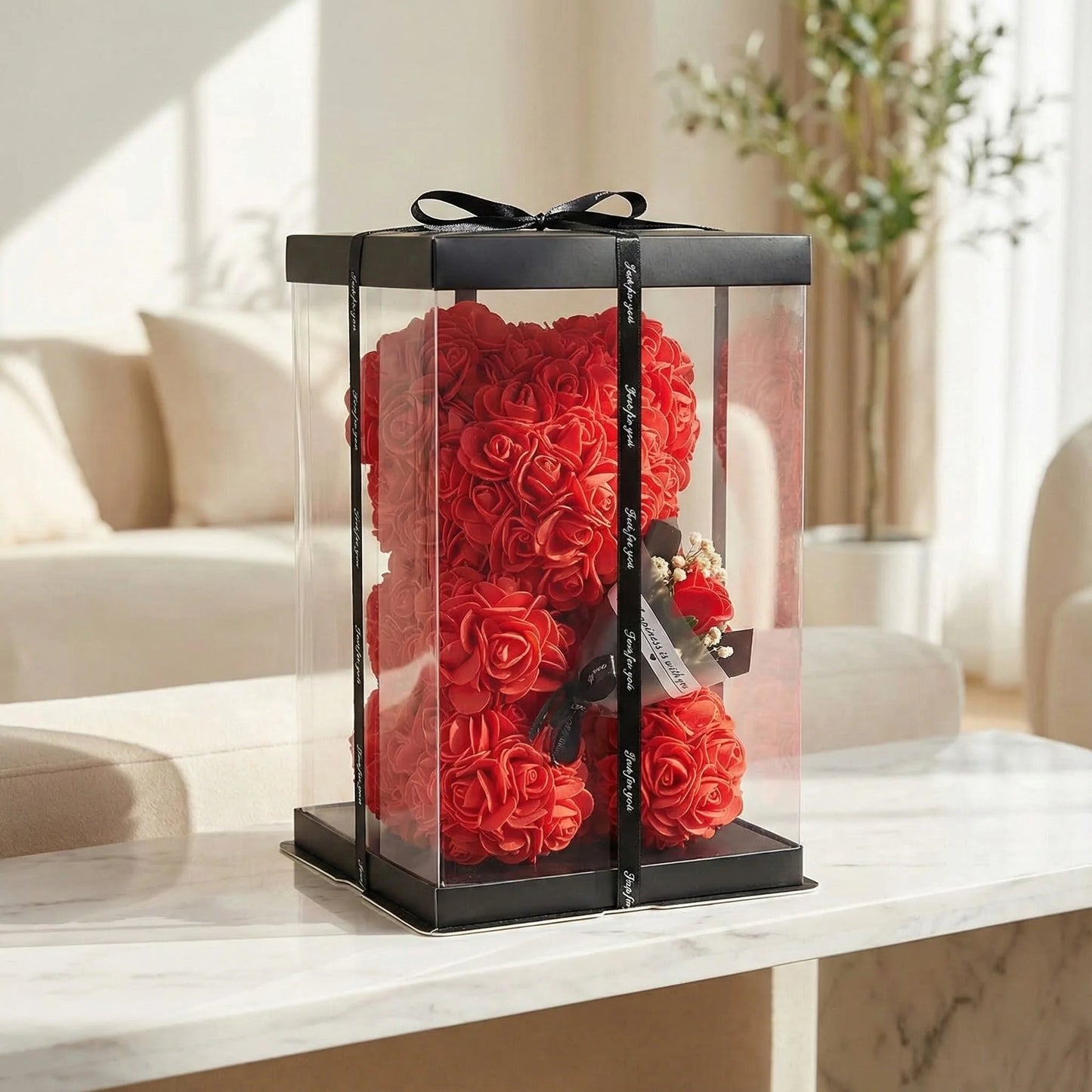 Elegant Artificial Rose Teddy Bear - Home Decor Gifts - Viralero