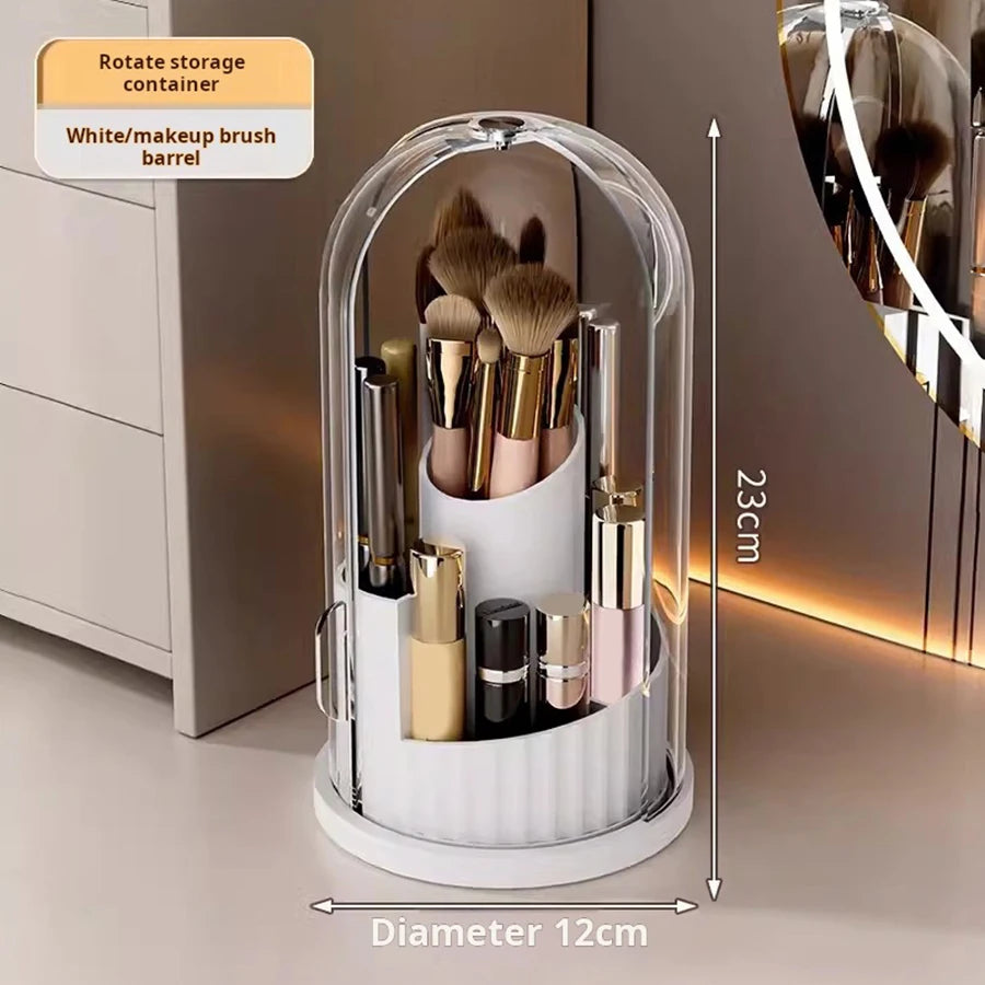 180° Rotating Cosmetic Storage Box for organizing makeup and beauty tools