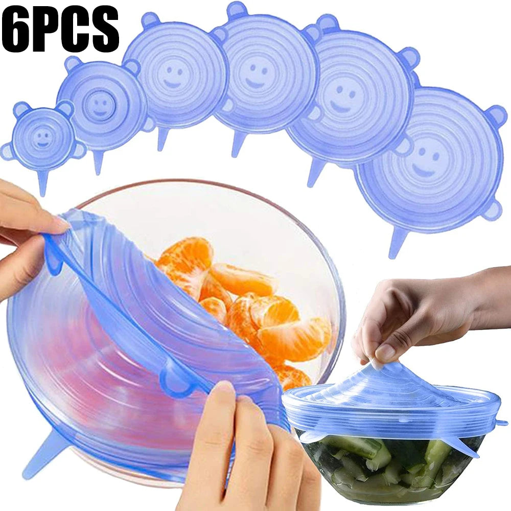 Silicone Stretch Lids – 6 Pack