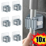 Self-Adhesive Broom & Mop Wall Holder