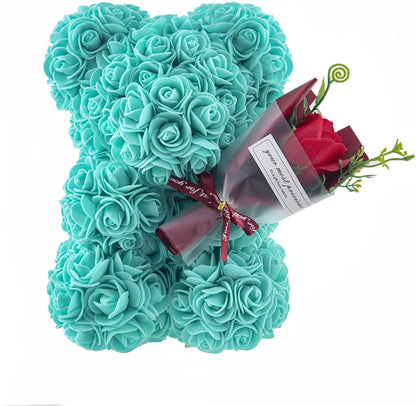 Elegant Artificial Rose Teddy Bear - Home Decor Gifts - Viralero