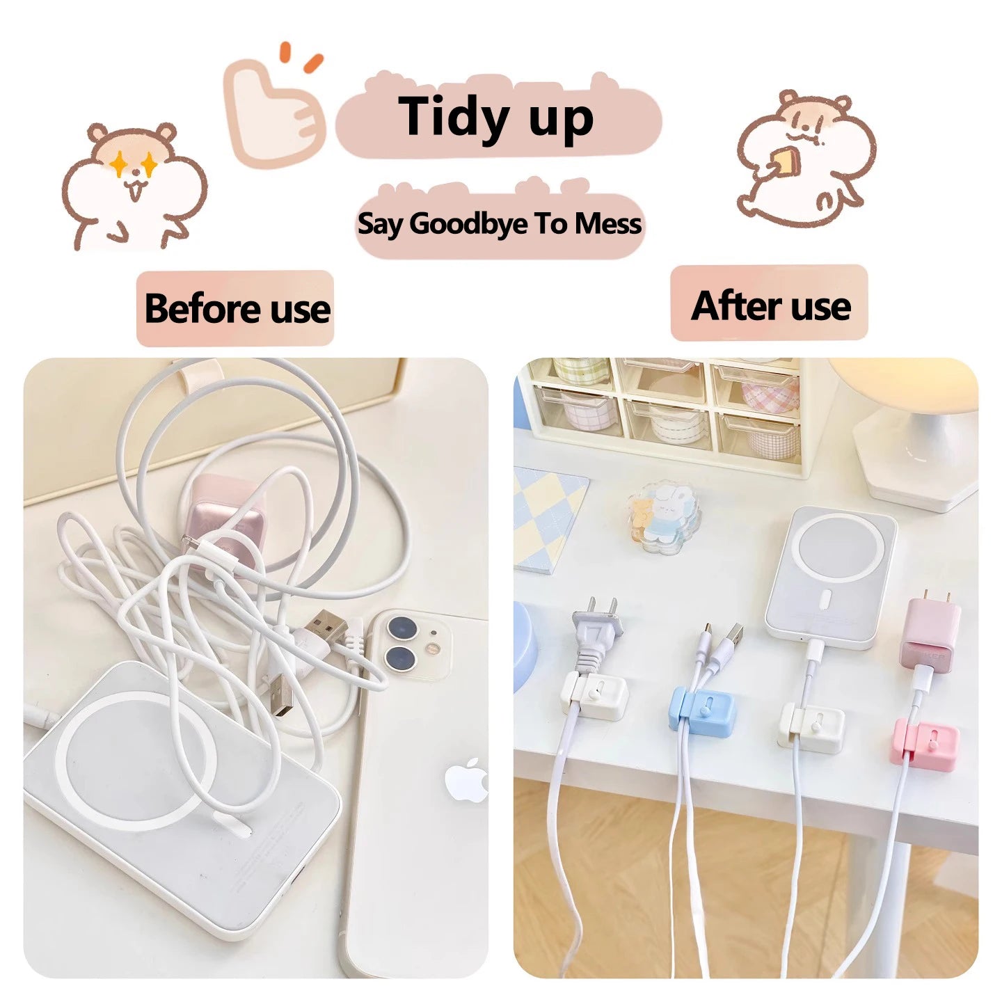 No-Drill Cable Management Clips