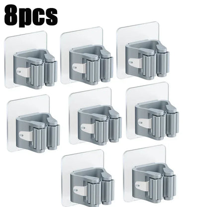 Self-Adhesive Broom & Mop Wall Holder