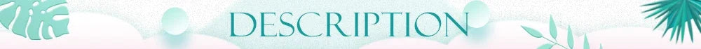 Heatless Curling Rod Headband Set description banner with teal lettering and leaves