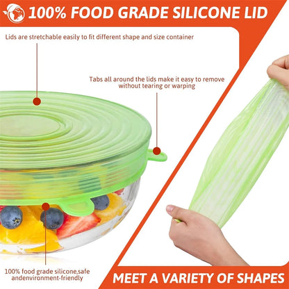 Silicone Stretch Lids – 6 Pack